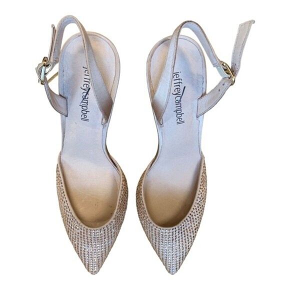NWOB Jeffrey Campbell | Zivote Rhinestone Slingback Pump in Light Pink 6.5 - Picture 9 of 12